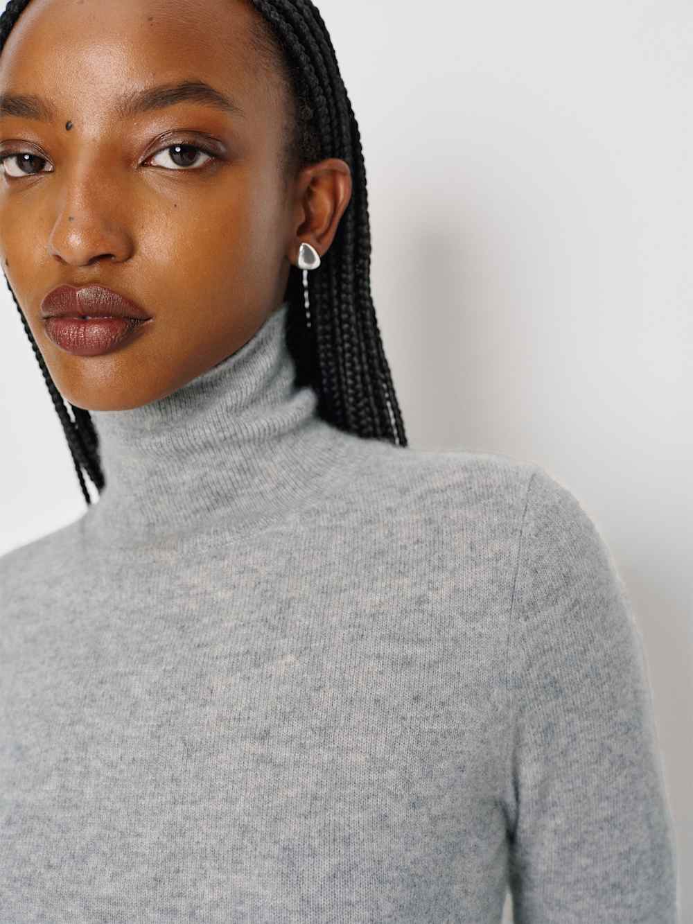 Jett Cashmere Turtleneck - Granite