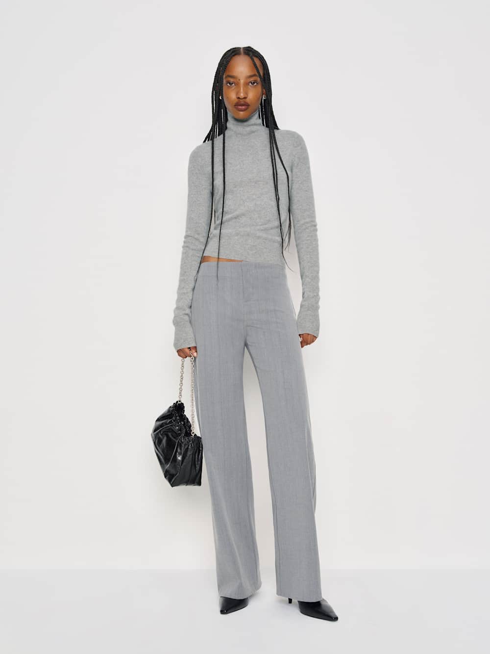 Jett Cashmere Turtleneck - Granite