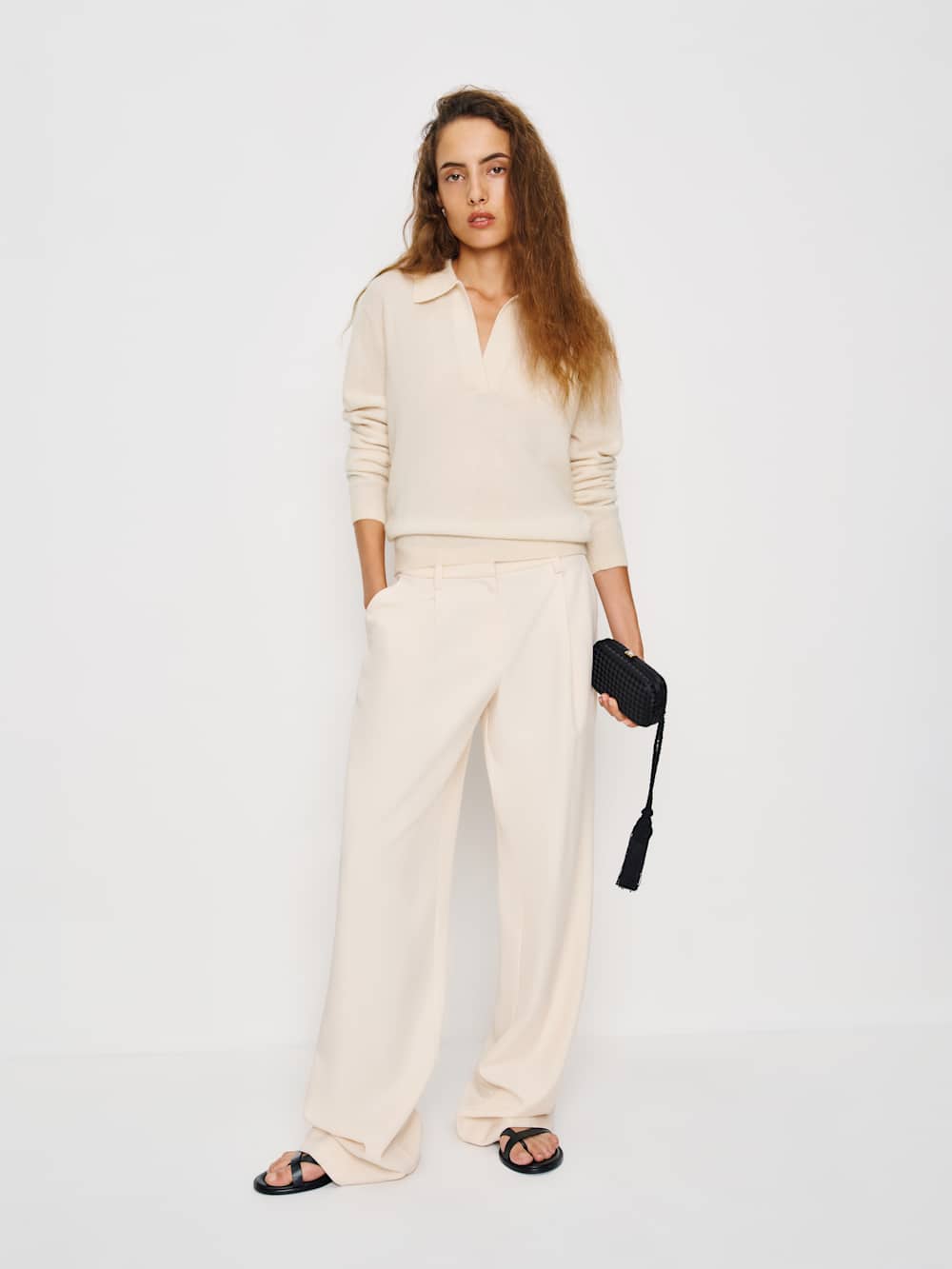 Westley Cashmere Polo - Cream