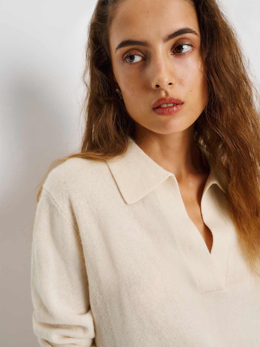 Westley Cashmere Polo - Cream