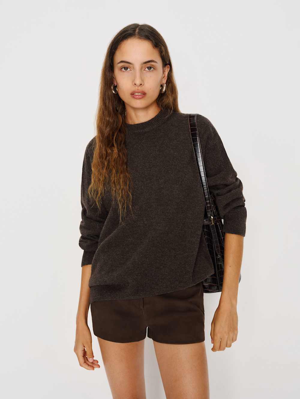 Fabian Regenerative Wool Crew - Espresso