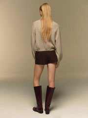 Cobel Regenerative Wool Cardigan - Linen Cable