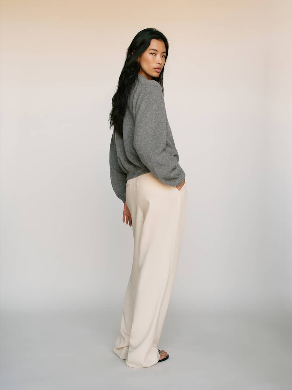 Cobel Regenerative Wool Cardigan - Mid Grey