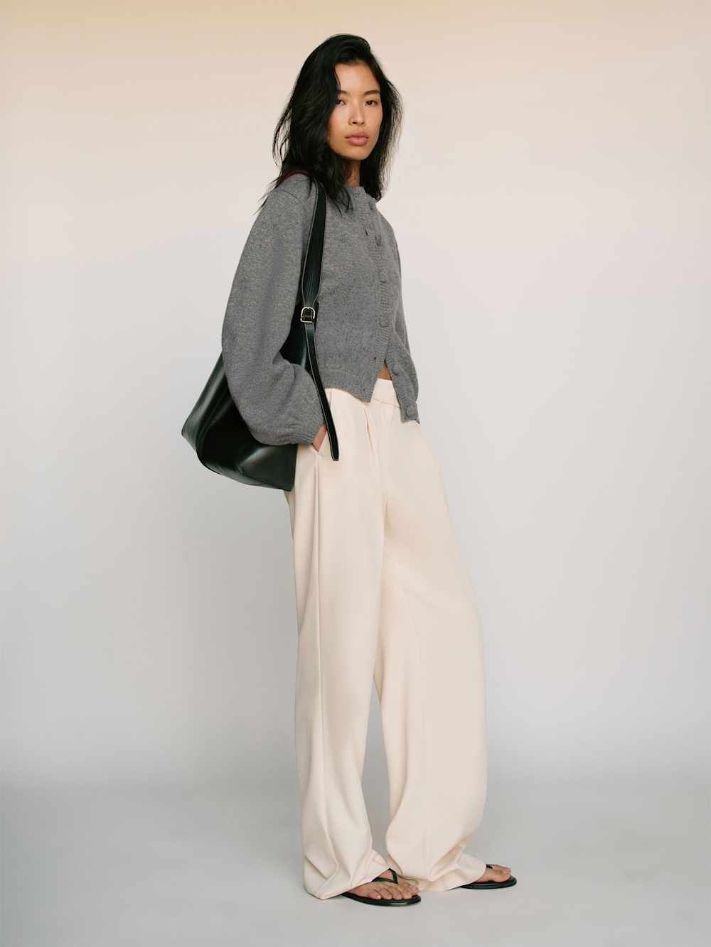 Cobel Regenerative Wool Cardigan - Mid Grey