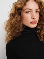 Helly Cashmere Turtleneck Dress - Black