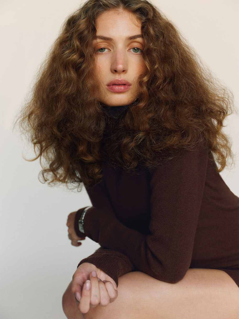 Helly Cashmere Turtleneck Dress - Mahogany