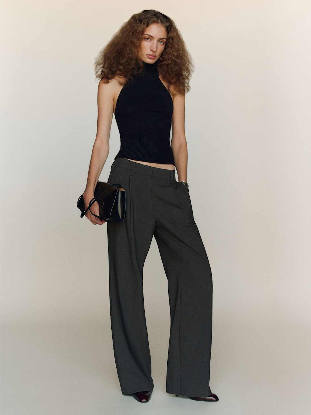 Leni Cashmere Halter - Black