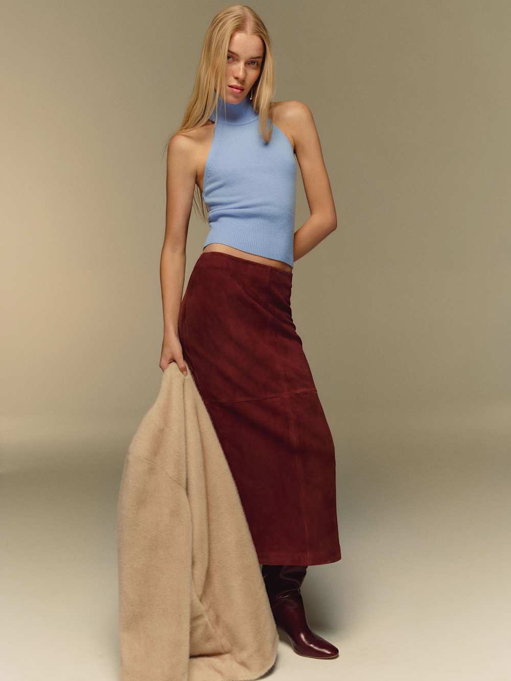 Leni Cashmere Halter - Ice Water