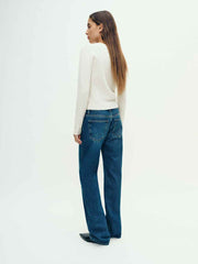 Lowen Regenerative Wool Embroidered Cardigan - Arctic