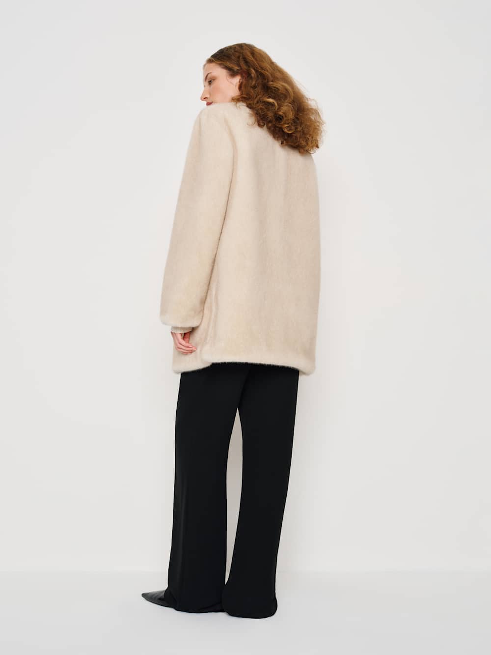 Devin Faux Fur Coat - Polar