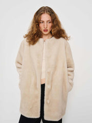 Devin Faux Fur Coat - Polar