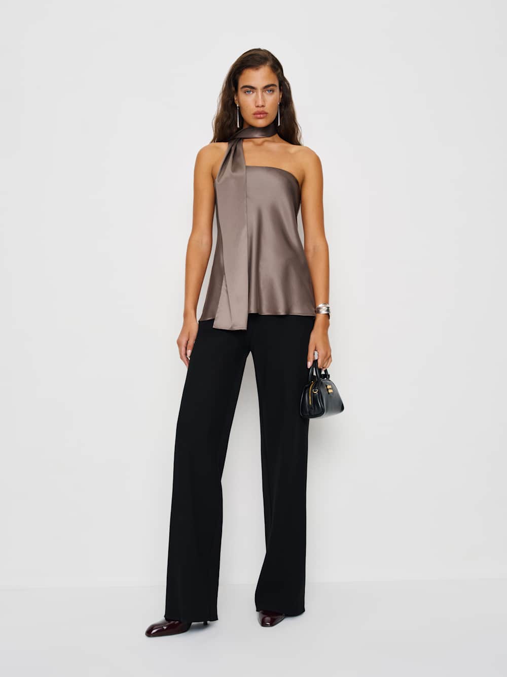 Sienna Satin Top - Magnetic