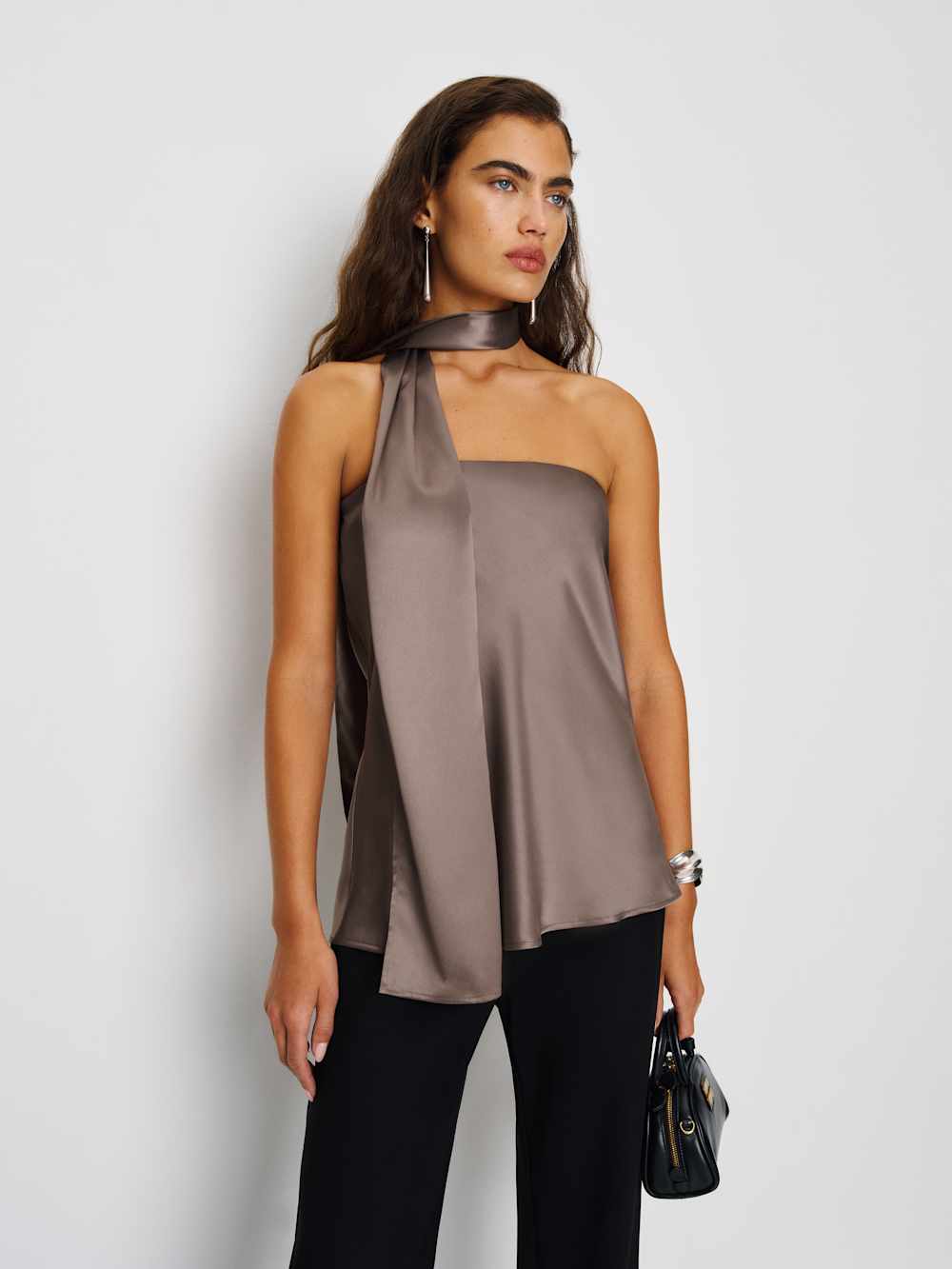 Sienna Satin Top - Magnetic