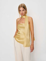 Sienna Satin Top - Sunshine