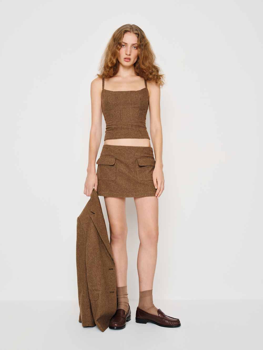 Hattie Top - Brown Check