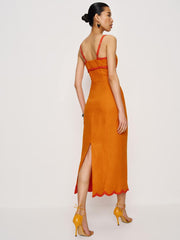 Petites Sara Linen Dress - Nectarine