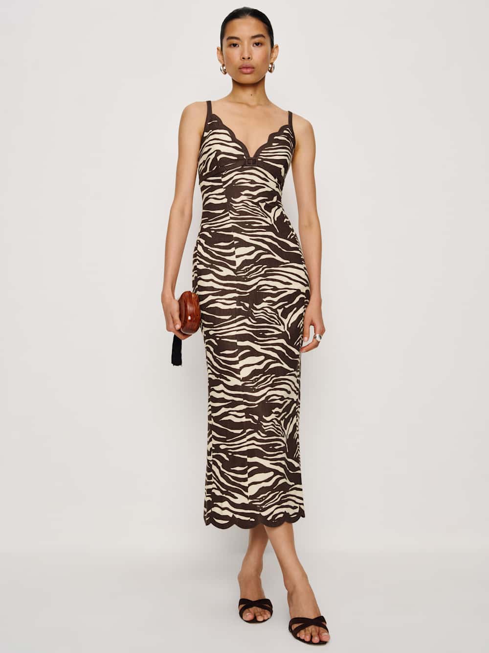 Petites Sara Linen Dress - Stampede