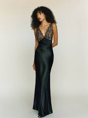 Katty Silk Dress - Black