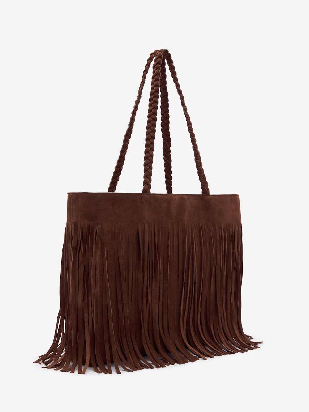 Luna Tote Bag - Espresso Suede