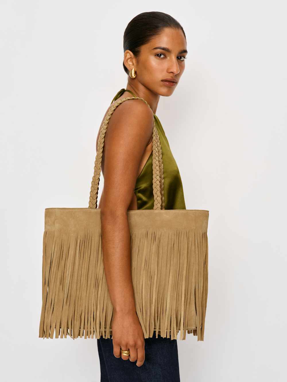 Luna Tote Bag - Hazel Suede