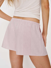 Hannah Linen Low Rise Short - Cherry Blossom