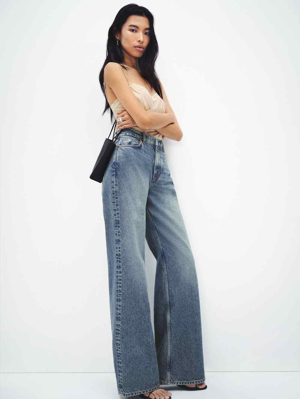Cary High Rise Slouchy Wide Leg Long Jeans - Colorado
