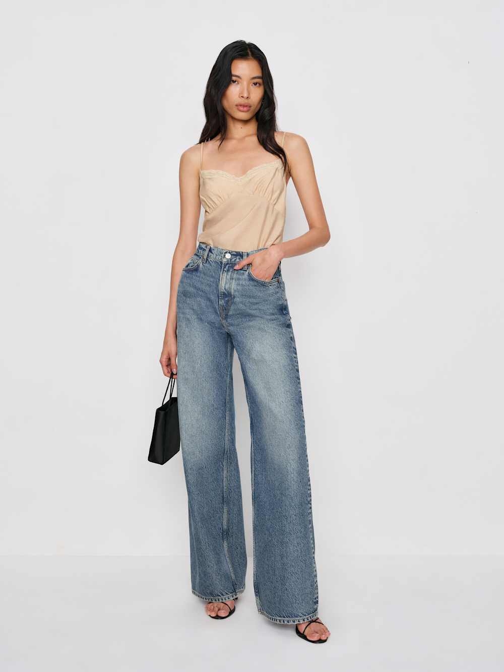 Cary High Rise Slouchy Wide Leg Short Jeans - Colorado
