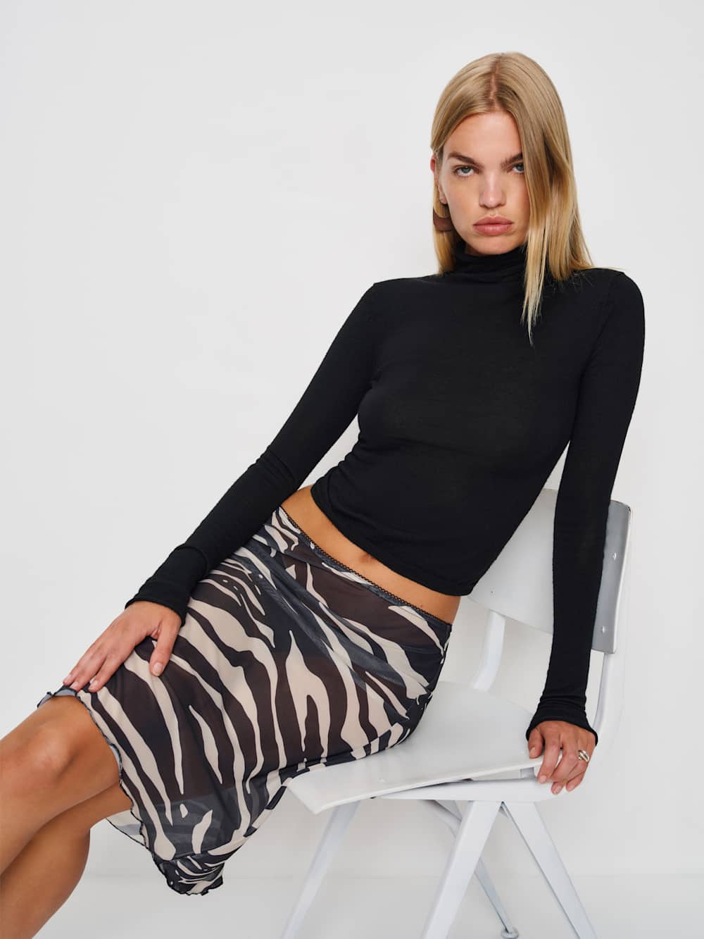 Brodie Sheer Knit Skirt - Bronco