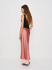 Marcia Silk Skirt - Dried Rose