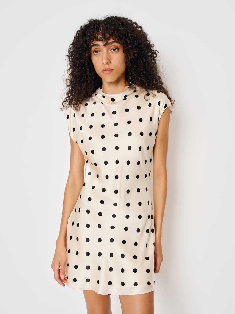 Rory Silk Dress - Sundae Dot