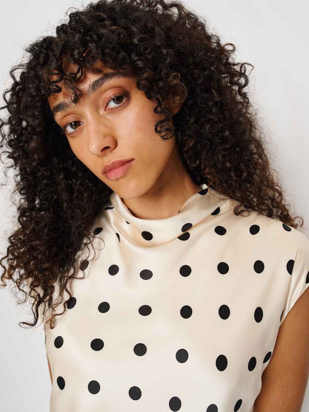 Rory Silk Dress - Sundae Dot