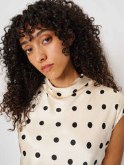 Rory Silk Dress - Sundae Dot