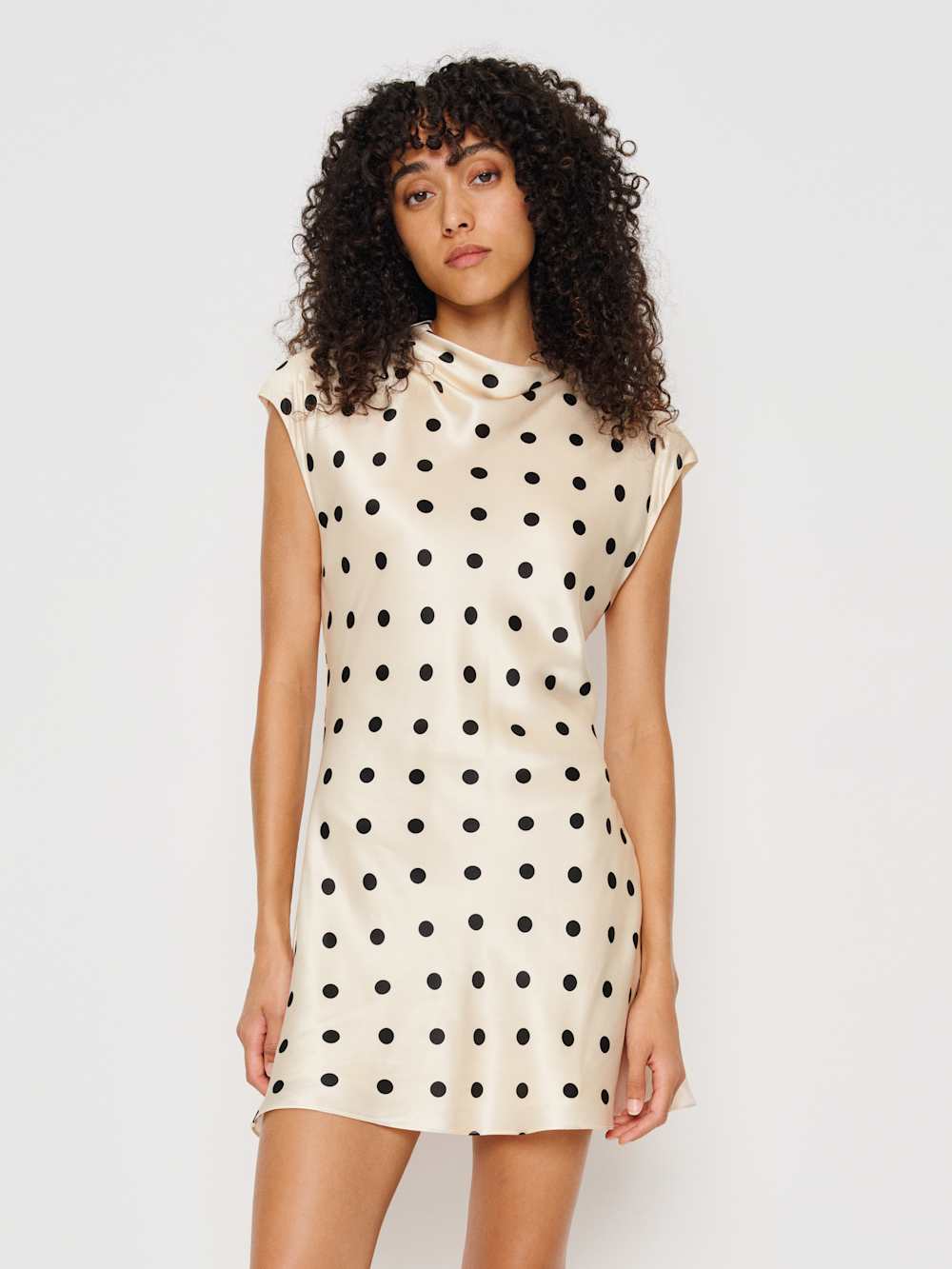 Rory Silk Dress - Sundae Dot