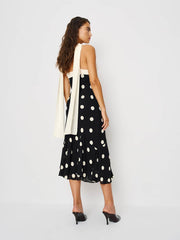 Caprina Dress - Ivory And Moon Dot