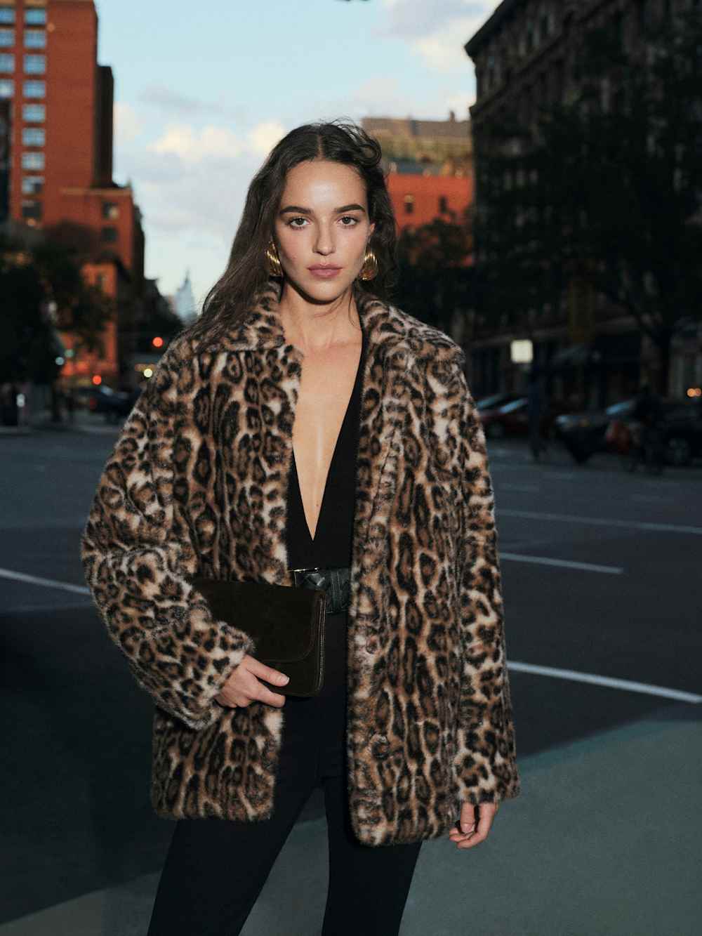 Sable Faux Fur Coat - Leopard