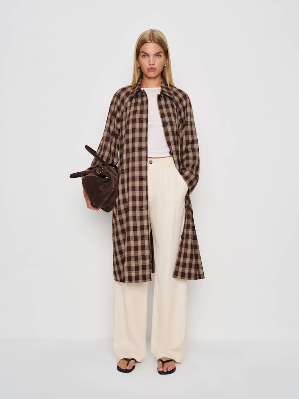 Beck Trench - Brown Check