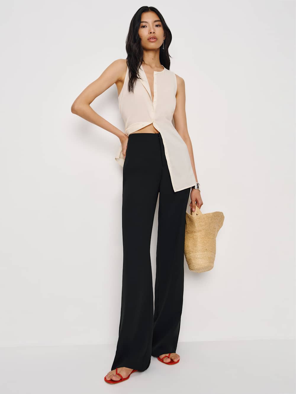 Petites Vida High Rise Pant - Black