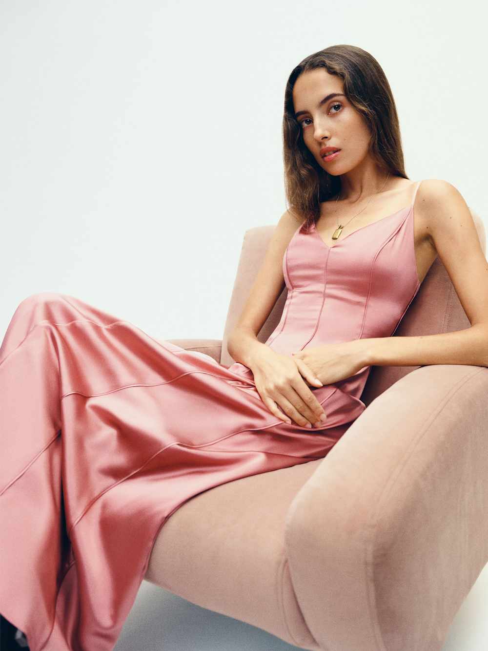 Lya Silk Dress - Dried Rose