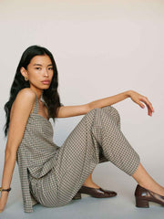 Kristen Two Piece - Beige And Black Check