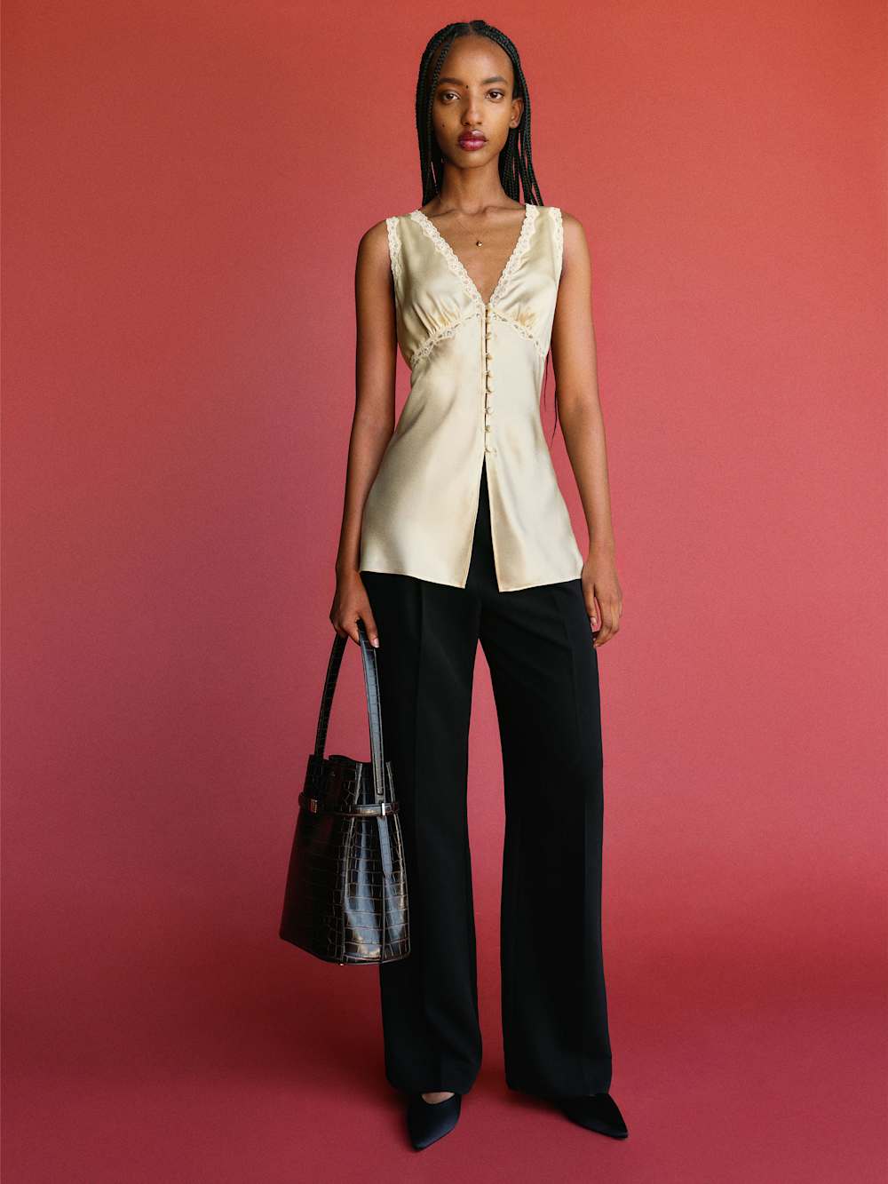 Addie Silk Top - Sugar