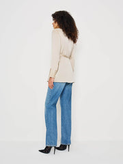 Camilla Silk Top - Almond