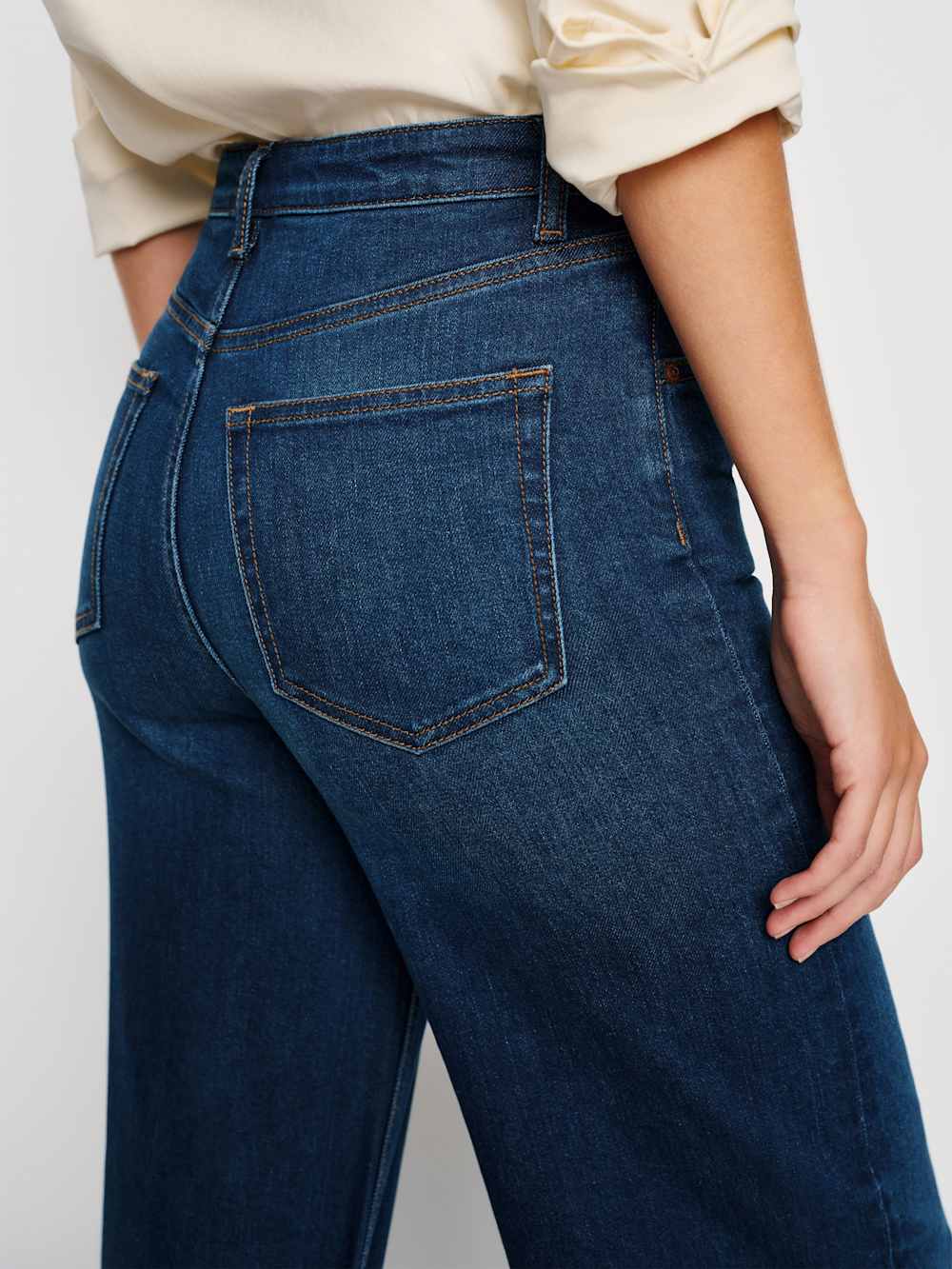 Bex Super Stretch High Rise Wide Leg Long Jeans - Wheeler