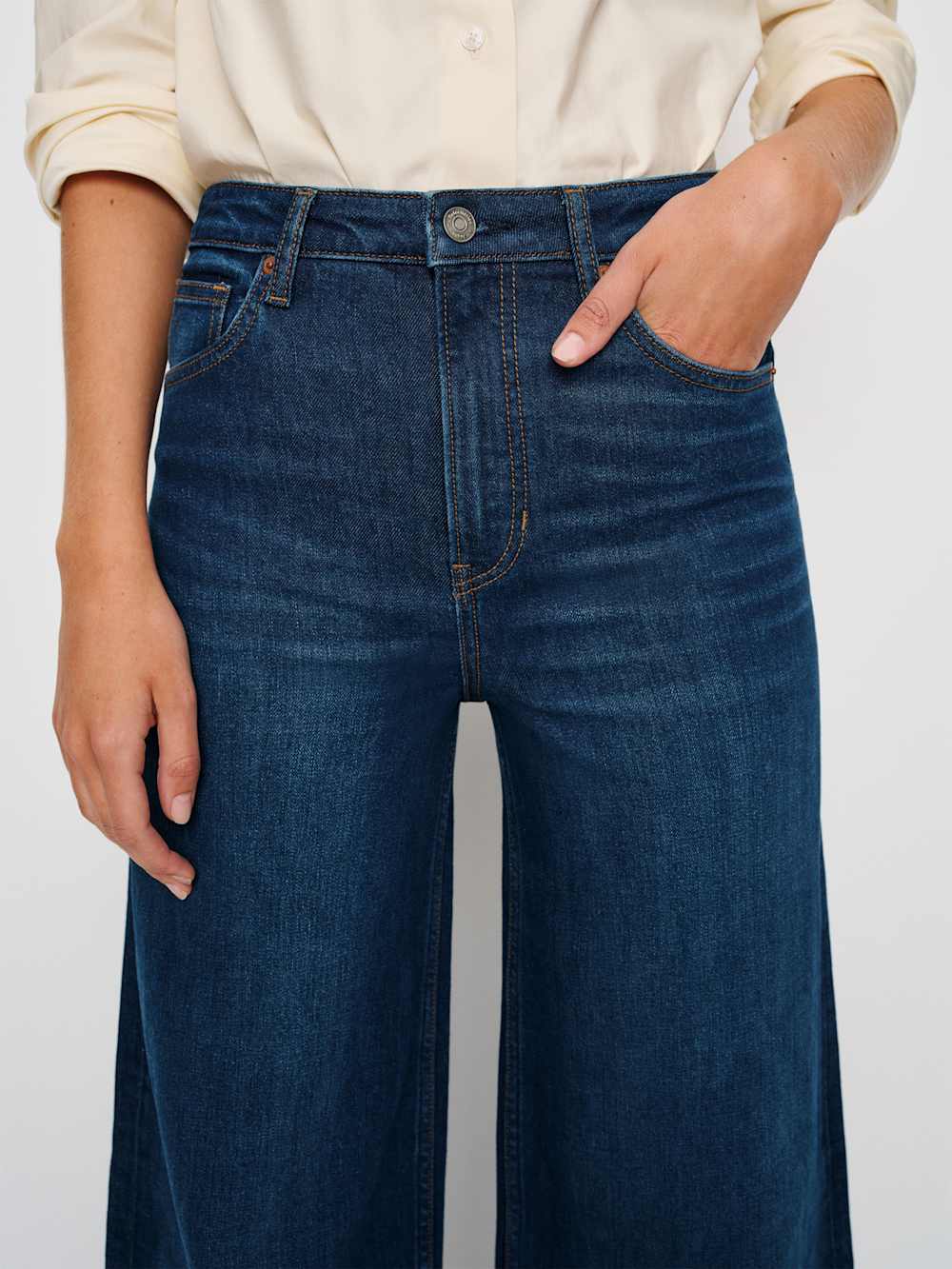 Bex Super Stretch High Rise Wide Leg Long Jeans - Wheeler