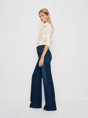Bex Super Stretch High Rise Wide Leg Short Jeans - Wheeler