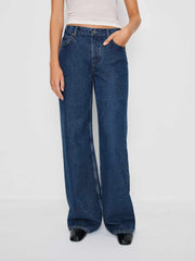 Cary Low Rise Slouchy Wide Leg Short Jeans - Cleary