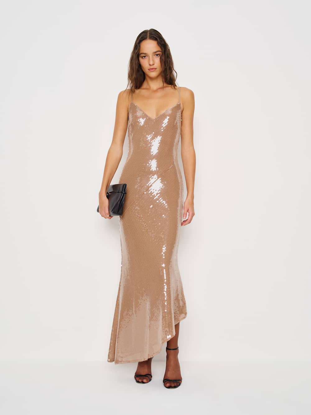 Aurore Dress - Mocha Sequin