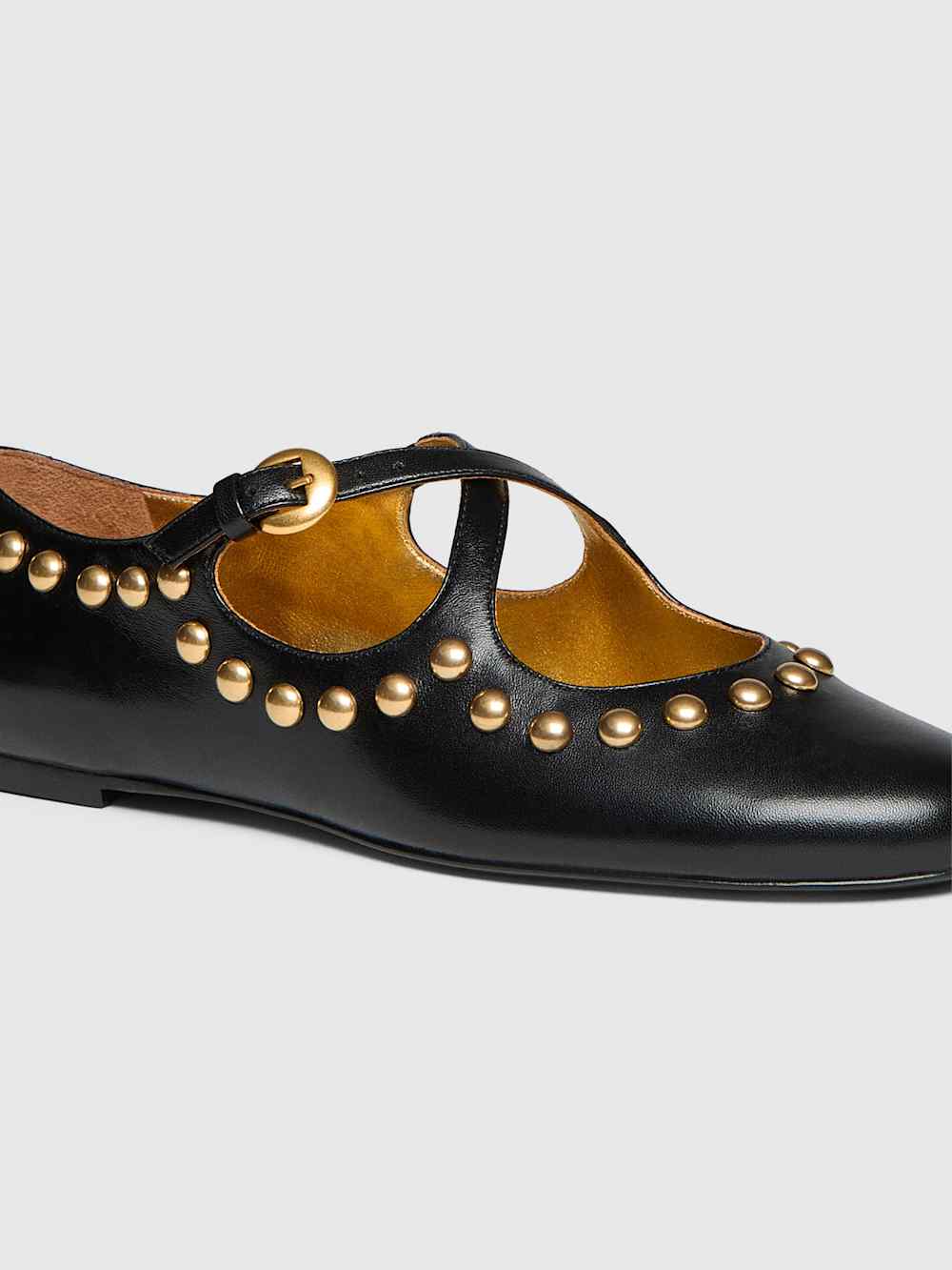 Salome Ballet Flat - Black Leather