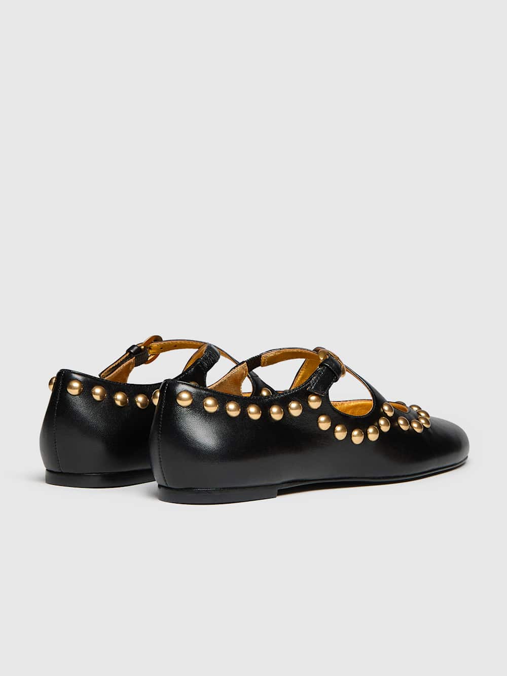 Salome Ballet Flat - Black Leather