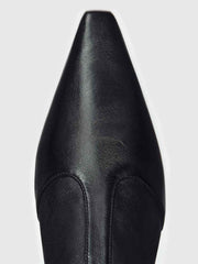 Robbie Ankle Boot - Black Stretch Leather
