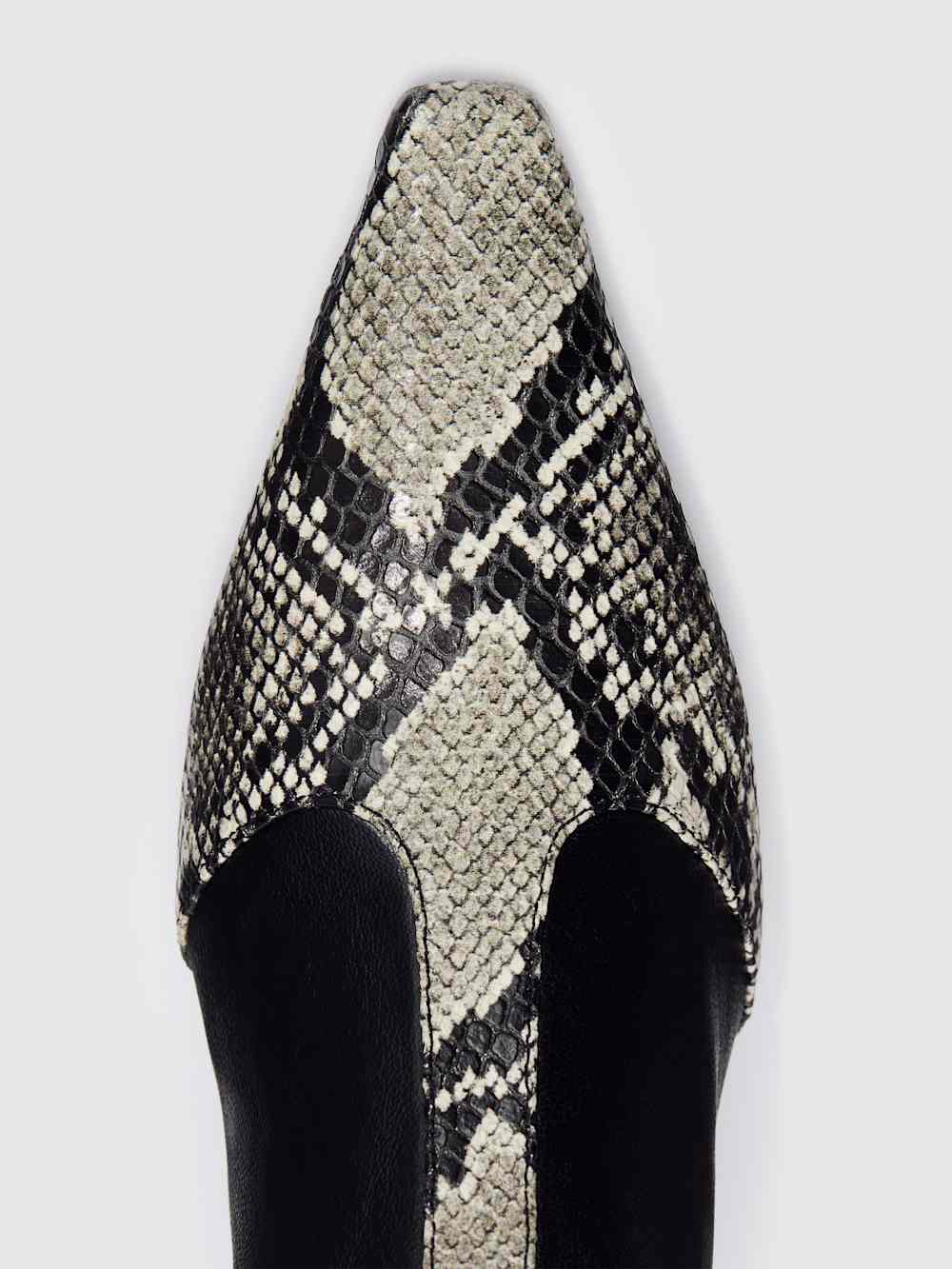 Robbie Ankle Boot - Black Snake Stretch